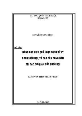 Nâng cao hiệu quả xử lý đơn khiếu nại của công dân tại