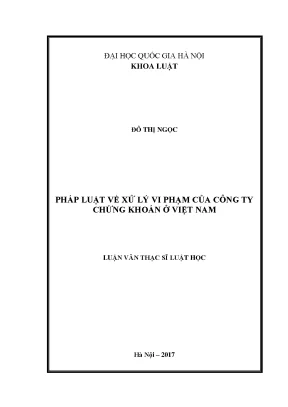 Xử Lý Vi Phạm Của Công Ty Chứng Khoán Tại Việt Nam: Thực