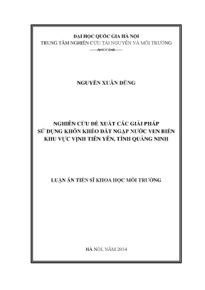 Giải pháp sử dụng khôn khéo đất ngập nước ven biển vịnh