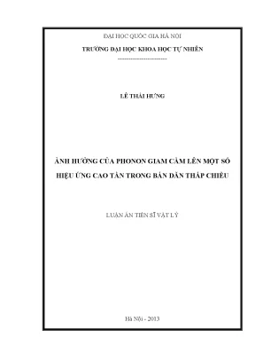 Ảnh hưởng của phonon giam cầm đến hiệu ứng cao tần trong