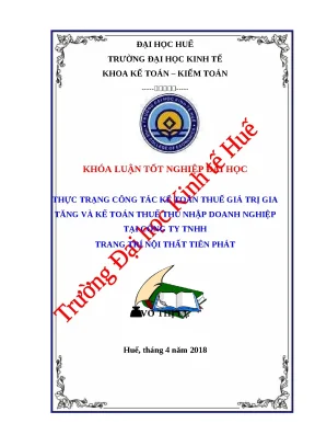 Công tác kế toán thuế tại công ty TNHH: Thực trạng và