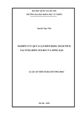 Nghiên cứu biến động trầm tích vùng biển ven bờ sông Hậu