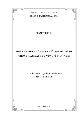 Quản lý viên chức hành chính tại các đại học vùng Việt Nam