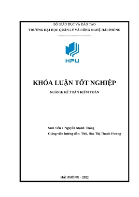 Cải Tiến Kế Toán Vốn Bằng Tiền Tại Công Ty TNHH Thương