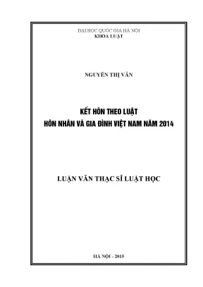 Nghiên cứu về Kết hôn theo Luật Hôn nhân và Gia đình
