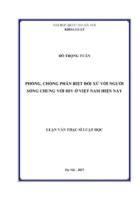 Phòng Chống Phân Biệt Đối Xử Với Người Sống Chung Với