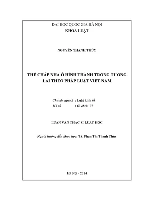 Thế Chấp Nhà Ở Hình Thành Trong Tương Lai Theo Pháp Luật