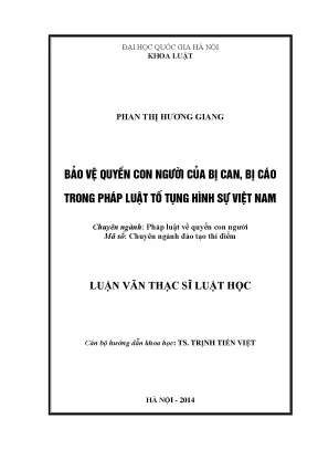 Bảo Vệ Quyền Con Người Của Bị Can, Bị Cáo Trong Pháp