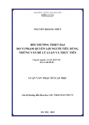 Bồi Thường Thiệt Hại Do Vi Phạm Quyền Lợi Người Tiêu