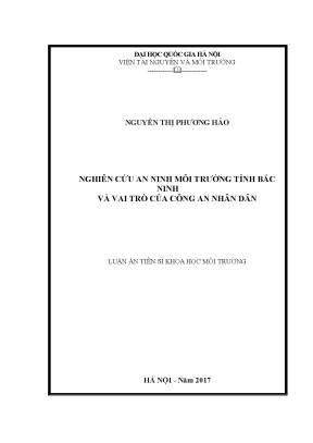Nghiên cứu an ninh môi trường Bắc Ninh và vai trò của