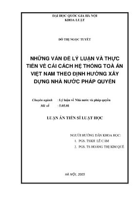 Cải Cách Hệ Thống Tòa Án Việt Nam: Lý Luận và Thực Tiễn