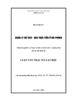 Quản Lý Hộ Tịch Tại Hải Phòng: Thực Tiễn và Giải Pháp