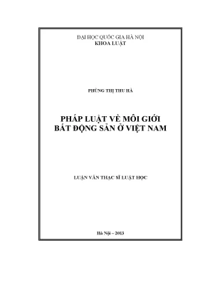 Pháp Luật Môi Giới Bất Động Sản Tại Việt Nam: Thực Trạng