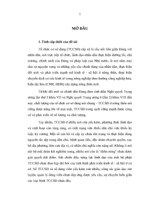 Nâng cao chất lượng tổ chức cơ sở đảng cấp xã tại Vĩnh Long