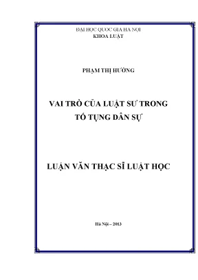 Vai trò của luật sư trong tố tụng dân sự: Nghiên cứu và
