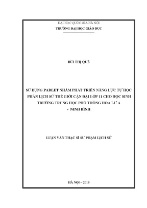 Phát triển năng lực tự học lịch sử lớp 11 qua Padlet