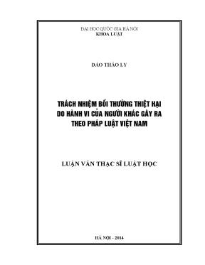 Trách Nhiệm Bồi Thường Thiệt Hại Do Hành Vi Của Người