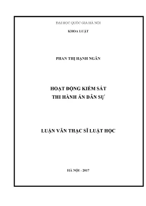 Nâng cao chất lượng kiểm sát thi hành án dân sự tại Việt Nam