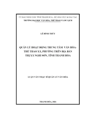 Quản Lý Hoạt Động Trung Tâm Văn Hóa Thể Thao Tại Nghi
