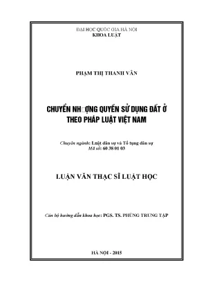Chuyển Nhượng Quyền Sử Dụng Đất Ở Theo Pháp Luật Việt Nam