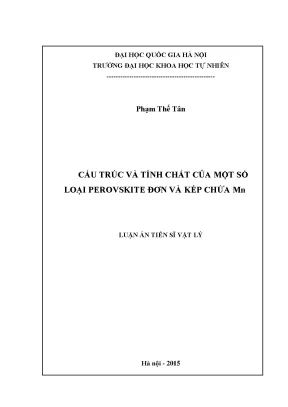 Nghiên cứu cấu trúc và tính chất perovskite chứa Mn