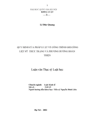 Hoàn thiện quy định pháp luật về công trình ghi công liệt sỹ