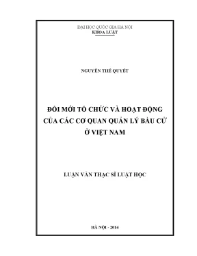 Đổi mới tổ chức và hoạt động quản lý bầu cử tại Việt Nam