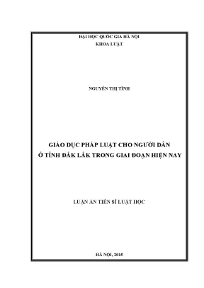 Giáo Dục Pháp Luật Cho Người Dân Tỉnh Đắk Lắk: Thực