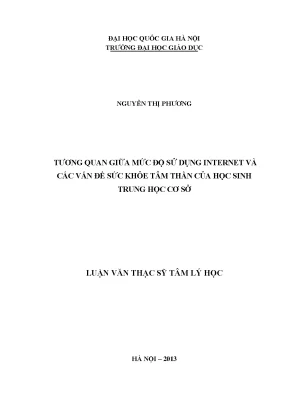 Tác động của Internet đến sức khỏe tâm thần học sinh