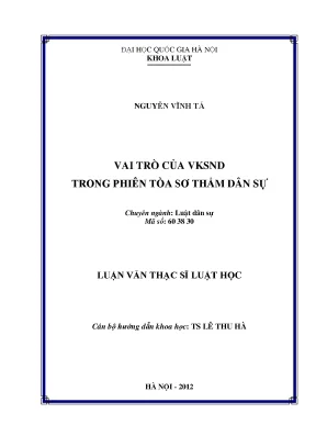 Vai trò của Viện Kiểm sát Nhân dân trong phiên tòa sơ