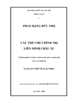Thạc sĩ VNU về Thể chế Chính trị Liên minh Châu Âu