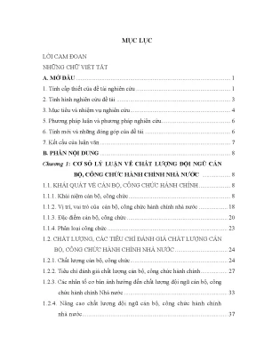 Nâng cao chất lượng đội ngũ cán bộ công chức hành chính
