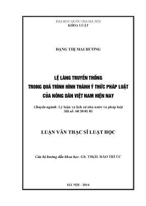 Lệ Làng và Ý Thức Pháp Luật của Nông Dân Việt Nam