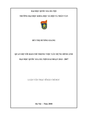 Xây Dựng Hình Ảnh Đại Học Quốc Gia Hà Nội Qua Quan Hệ