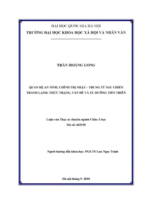Quan hệ an ninh chính trị Nhật - Trung sau Chiến tranh