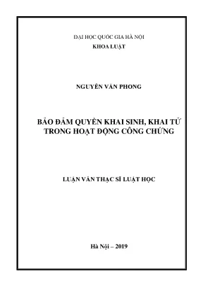 Bảo Đảm Quyền Khai Sinh và Khai Tử Trong Hoạt Động Công