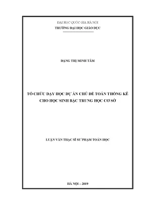 Dạy Học Dự Án Toán Thống Kê Cho Học Sinh Trung Học Cơ Sở