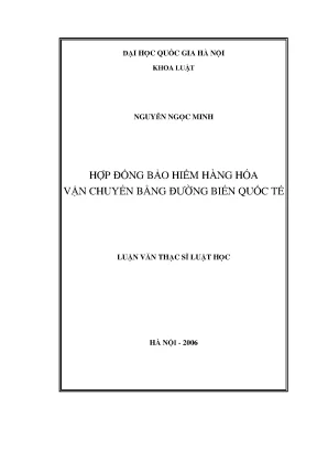 Hợp đồng bảo hiểm hàng hóa vận chuyển bằng đường biển