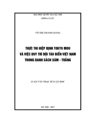 Thực thi Hiệp định Tokyo MOU và Duy trì Đội Tàu Biển