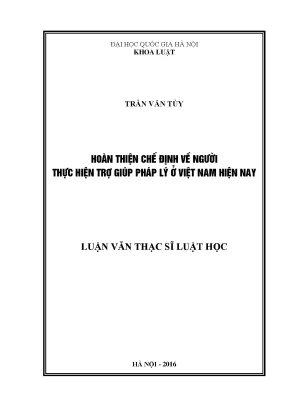 Cải Tiến Chế Định Trợ Giúp Pháp Lý Tại Việt Nam: Thực