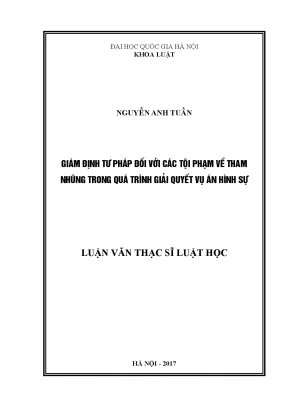 Giám định tư pháp đối với tội phạm tham nhũng trong án