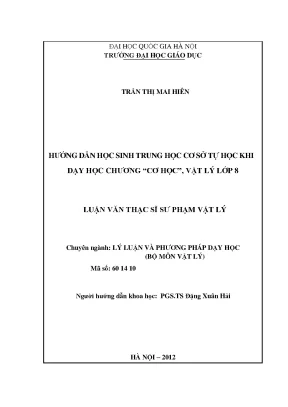 Hướng Dẫn Tự Học Vật Lý Lớp 8 Cho Học Sinh Trung Học Cơ Sở