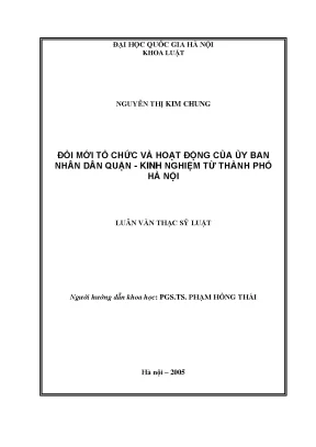 Đổi mới tổ chức và hoạt động của Ủy ban nhân dân quận: