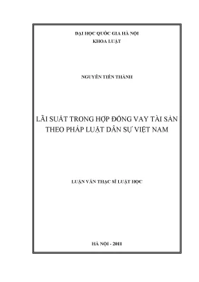 Lãi Suất Trong Hợp Đồng Vay Tài Sản Theo Pháp Luật Dân