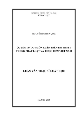 Quyền Tự Do Ngôn Luận Trên Internet Tại Việt Nam: Pháp