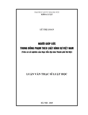 Nghiên cứu vai trò người giúp sức trong đồng phạm theo