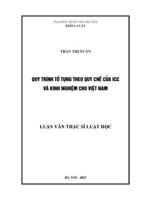 Quy trình tố tụng của ICC và bài học cho Việt Nam