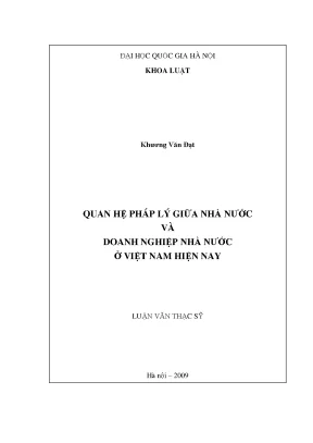 Quan hệ pháp lý giữa nhà nước và doanh nghiệp nhà nước