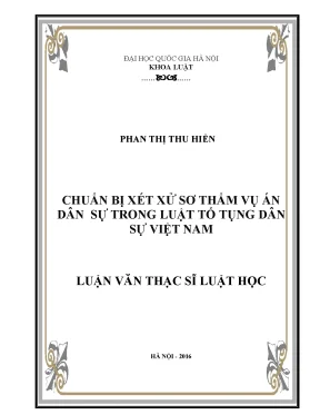 Chuẩn Bị Xét Xử Sơ Thẩm Vụ Án Dân Sự Trong Luật Tố Tụng