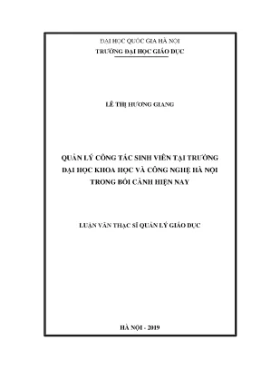Quản Lý Công Tác Sinh Viên Tại Trường Đại Học Khoa Học